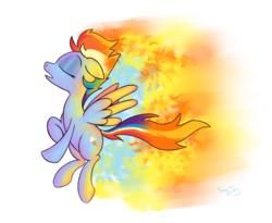 Size: 1500x1230 | Tagged: safe, artist:saine grey, rainbow dash, spitfire, pegasus, pony, g4, character to character, female, pony to pony, simple background, solo, transformation, transparent background