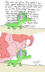 Size: 1224x1920 | Tagged: dead source, safe, artist:nobody, gummy, pinkie pie, alligator, earth pony, pony, reptile, g4, slice of life (episode), comic, cute, diapinkes, existential crisis, eyes closed, female, gummy the deep thinker, kissing, mare, onomatopoeia, smiling