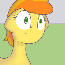 Size: 1000x1000 | Tagged: safe, artist:tastypony, peachy pie, g4, solo, surprised