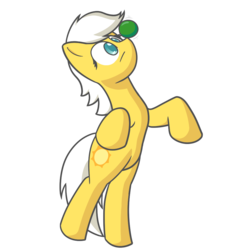 Size: 1000x1000 | Tagged: safe, artist:tastypony, sunny daze, pony, g4, balancing, ball, bipedal, ponies balancing stuff on their nose