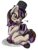 Size: 406x534 | Tagged: safe, artist:sapphfyr, oc, oc only, oc:bowtie, pony, bowtie, card, female, hat, open mouth, sitting, solo, top hat, wink