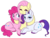 Size: 725x556 | Tagged: safe, artist:lulubell, fluttershy, pinkie pie, rarity, pony, g4, cute, diapinkes, female, flaripie, lesbian, ot3, polyamory, raribetes, ship:flarity, ship:flutterpie, ship:raripie, shipping, shyabetes, simple background, transparent background, trio, trio female