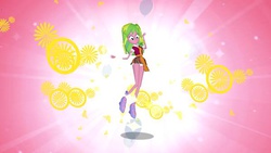 Size: 600x338 | Tagged: safe, lemon zest, equestria girls, equestria girls (app), g4, my little pony equestria girls: friendship games, clothes, mobile game, official app, panties, panty shot, skirt, upskirt