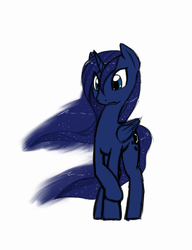 Size: 856x1117 | Tagged: safe, artist:trickydick, princess luna, g4, alternate hairstyle, female, solo