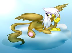 Size: 3000x2200 | Tagged: safe, artist:catavenger, gilda, griffon, g4, cloud, cloudy, female, high res, sky, solo