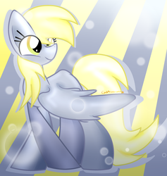 Size: 1800x1900 | Tagged: safe, artist:catavenger, derpy hooves, pegasus, pony, g4, bubble, female, mare, solo