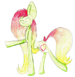 Size: 2038x2086 | Tagged: safe, artist:lizziepotatopad, oc, oc only, oc:artline, happy, high res, simple background, solo, traditional art, transparent background, trotting