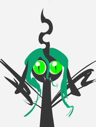 Size: 600x800 | Tagged: safe, artist:underpable, queen chrysalis, changeling, changeling queen, g4, female, solo