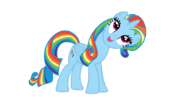 Size: 1280x720 | Tagged: safe, artist:ikillyou121, rainbow dash, rarity, oc, alicorn, pony, g4, alicorn oc, female, fusion, head tilt, mare, open mouth, simple background, smiling, solo, transparent background, vector