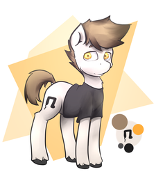 Size: 1280x1423 | Tagged: safe, artist:taps, oc, oc only, oc:taps, earth pony, pony, clothes, shirt, solo