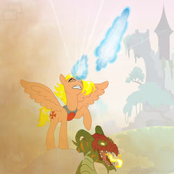 Size: 1280x1280 | Tagged: safe, alicorn, dragon, pony, alicornified, battlecat, dragonified, he-man, he-man and the masters of the universe, ponified