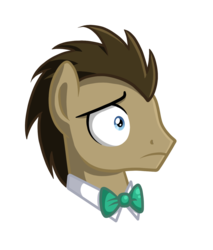 Size: 1224x1440 | Tagged: safe, artist:thecheeseburger, doctor whooves, time turner, earth pony, pony, g4, bowtie, male, solo, stallion