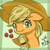 Size: 480x480 | Tagged: safe, artist:walthooves, applejack, g4, female, floppy ears, portrait, solo