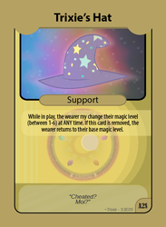 Size: 481x656 | Tagged: safe, artist:liracrown, card, pgwant, quote, text, trixie's hat