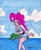 Size: 1347x1636 | Tagged: safe, artist:newyorkx3, pinkie pie, equestria girls, g4, beach, clothes, female, solo, swimsuit, traditional art