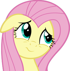 Size: 6000x6105 | Tagged: safe, artist:slb94, fluttershy, pegasus, pony, g4, make new friends but keep discord, absurd resolution, bust, female, floppy ears, mare, pink mane, portrait, sad, simple background, solo, teal eyes, transparent background, unsure, vector