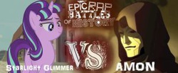 Size: 300x124 | Tagged: safe, starlight glimmer, g4, the cutie map, amon, crossover, epic rap battle, mask, picture for breezies, s5 starlight, the legend of korra