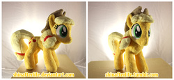 Size: 1700x779 | Tagged: safe, artist:shindeeru, applejack, g4, irl, photo, plushie