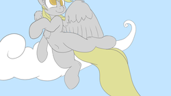 Size: 1280x720 | Tagged: safe, artist:yoditax, derpy hooves, pegasus, pony, g4, belly button, female, mare, solo