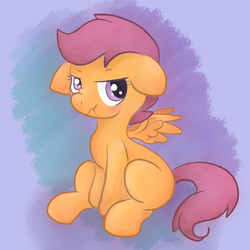 Size: 5900x5900 | Tagged: safe, artist:tuxisthename, scootaloo, pony, g4, absurd resolution, female, grumpy, scrunchy face, solo