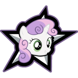 Size: 984x984 | Tagged: safe, artist:lyraheartstrngs, sweetie belle, g4, dallas stars, logo, nhl