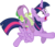 Size: 3573x3085 | Tagged: safe, artist:porygon2z, spike, twilight sparkle, alicorn, dragon, pony, castle sweet castle, g4, my little pony: friendship is magic, season 5, abuse, dragons riding ponies, duo, duo male and female, female, high res, male, mare, riding, riding a pony, simple background, spike riding twilight, transparent background, twilight sparkle (alicorn), twilybuse, vector, wing pull, wingless spike