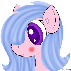 Size: 2500x2500 | Tagged: safe, artist:asknoxthepony, oc, oc only, oc:sugarless bubblegum, high res, portrait, request, solo