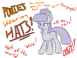 Size: 1000x750 | Tagged: safe, artist:heir-of-rick, maud pie, g4, chest fluff, ear fluff, hat, what has science done