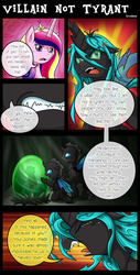 Size: 1500x2958 | Tagged: safe, artist:vavacung, princess cadance, queen chrysalis, alicorn, changeling, pony, comic:to love alicorn, g4, angry, comic, cross-popping veins, emanata