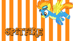 Size: 1920x1080 | Tagged: safe, artist:templarhappy, spitfire, pegasus, pony, g4, female, goggles, mare, show accurate, simple, solo, vector, wallpaper, wonderbolts uniform