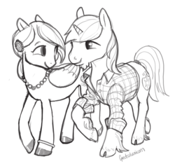 Size: 774x735 | Tagged: safe, artist:spectralunicorn, princess cadance, shining armor, g4, monochrome