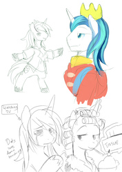 Size: 850x1201 | Tagged: safe, artist:ende26, princess cadance, shining armor, g4, crying