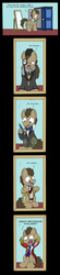 Size: 2480x11291 | Tagged: safe, artist:bobthedalek, doctor whooves, time turner, pony, g4, slice of life (episode), closet, clothes, colin baker, comic, crossover, doctor who, faic, great whickering stallions, great wickering stallions, male, mirror, monocle, musical instrument, patrick troughton, peter davison, recorder, stallion, the explosion in a rainbow factory, william hartnell