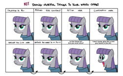 Size: 1615x1000 | Tagged: safe, maud pie, earth pony, pony, g4, chart, doing loving things, female, maud pie may or may not be amused, maudabetes, meme, rock, solo, that pony sure does love rocks