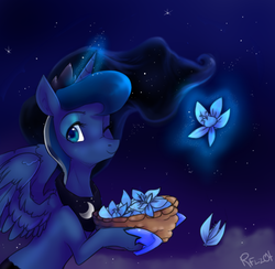 Size: 600x585 | Tagged: safe, artist:rflzqt, princess luna, g4, female, poison joke, solo, wink