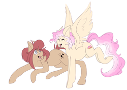 Size: 1280x904 | Tagged: safe, artist:rubyrue, oc, oc only, oc:pink clouds, oc:rubyrue, happy