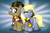 Size: 1280x853 | Tagged: safe, artist:aleximusprime, derpy hooves, doctor whooves, time turner, earth pony, pony, g4, my little pony: friendship is magic, slice of life (episode), clothes, fourth doctor's scarf, male, scarf, ship:doctorderpy, shipping, stallion, straight, striped scarf