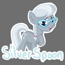 Size: 1280x1280 | Tagged: safe, artist:velocityraptor, silver spoon, g4, female, simple background, solo