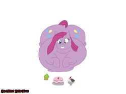 Size: 1024x768 | Tagged: safe, artist:1992zepeda, pinkie pie, earth pony, pony, g4, cake, cupcake, fat, ice cream, morbidly obese, obese, piggy pie, pinkamena diane pie, porkymena diane pie, pudgy pie