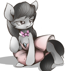 Size: 2830x2842 | Tagged: safe, artist:skippy_the_moon, octavia melody, earth pony, pony, g4, clothes, dress, female, high res, pixiv, solo