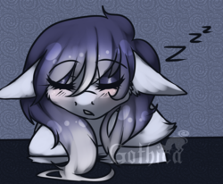 Size: 1516x1251 | Tagged: safe, artist:necro-calixa, oc, oc only, oc:valerie value, sleeping, solo, tired