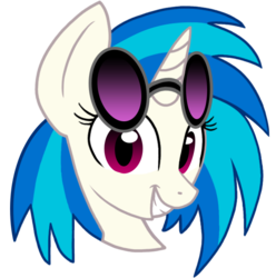 Size: 601x607 | Tagged: safe, artist:badgerben, artist:skullman777, dj pon-3, vinyl scratch, g4, avatar, color, simple background, transparent background