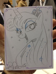 Size: 768x1024 | Tagged: safe, artist:andypriceart, princess luna, g4, female, graffiti, moon, solo, traditional art