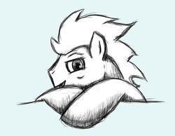 Size: 900x700 | Tagged: safe, artist:zappod44, soarin', g4, male, monochrome, solo