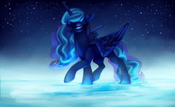 Size: 7633x4693 | Tagged: safe, artist:kapteeni-teepannu, princess luna, g4, absurd resolution, dream walker luna, dreamscape, female, solo