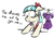 Size: 464x328 | Tagged: safe, artist:jargon scott, coco pommel, earth pony, pony, g4, breakdown, clothes, dialogue, dress, female, floppy ears, mare, nervous, paranoia, solo, sweat