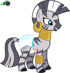 Size: 1670x1748 | Tagged: safe, artist:mlpcutepic, artist:shelltoon, zecora, zebra, g4, diaper, diaper edit, female, non-baby in diaper, solo