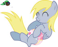 Size: 1417x1139 | Tagged: safe, artist:kennyklent, artist:mlpcutepic, derpy hooves, pegasus, pony, g4, diaper, diaper edit, female, mare, non-baby in diaper, pullup (diaper), solo