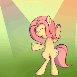 Size: 1000x1000 | Tagged: safe, artist:squiby-327, posey, pony, ask posey, g1, animated, ask, bipedal, dancing, eyes closed, female, solo, tumblr
