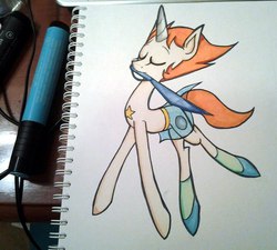 Size: 820x737 | Tagged: safe, artist:colouredteapot, gem (race), gem pony, pony, unicorn, female, gem, mare, pearl, pearl (steven universe), ponified, solo, steven universe, sword, traditional art